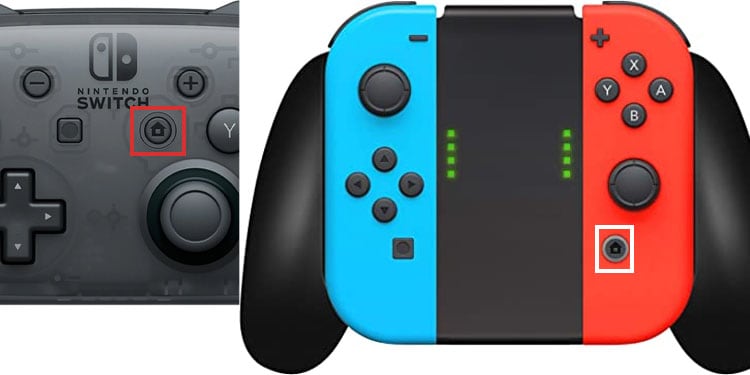 home button nintendo switch controller