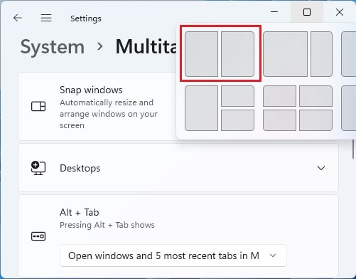 hover mouse pointer in maximize button