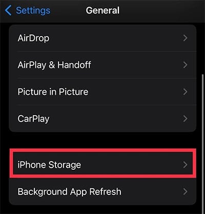iPhone-Storage