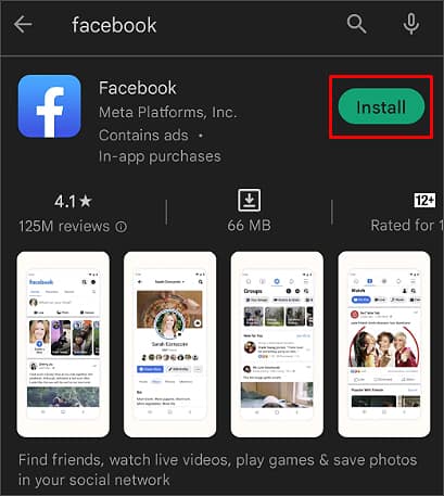 install-facebook-from-store