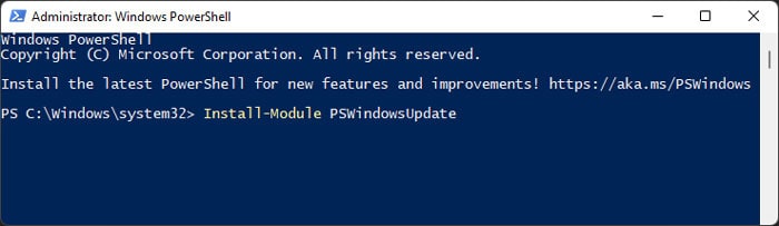 install-module-windows-update