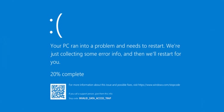 invalid data access trap