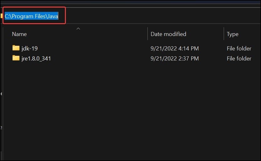 java directory