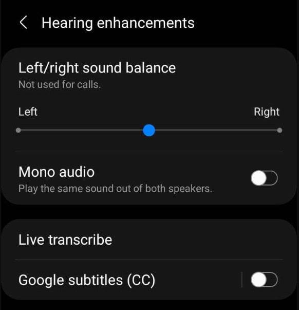 left right audio balance