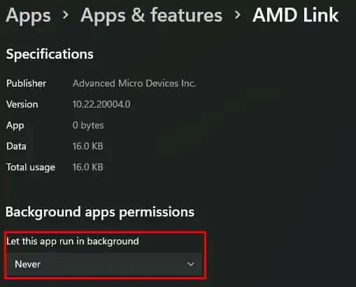 How to Fix NETIO.SYS BSOD Error in Windows? 44 never-let-this-app-run-in-background