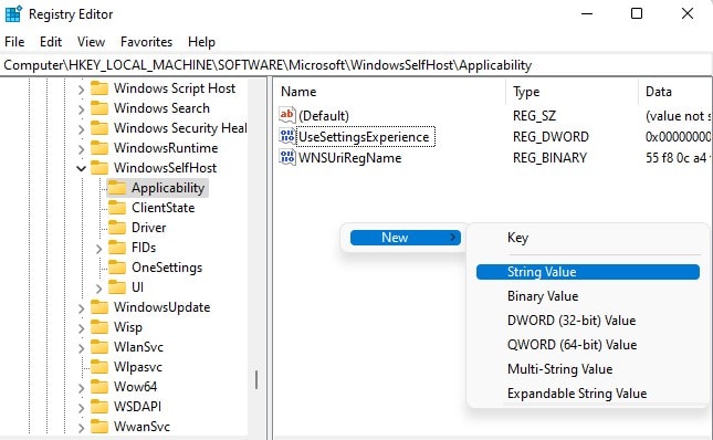 new string value