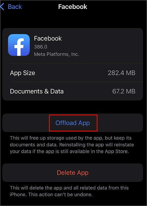 offload-facebook-app
