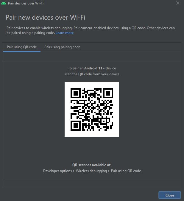 pair new device over wifi