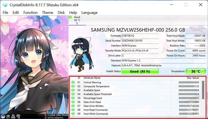 How to Perform SSD Health Check (6 Effective Ways) 37 raw-values-attribute-cystaldiskinfo