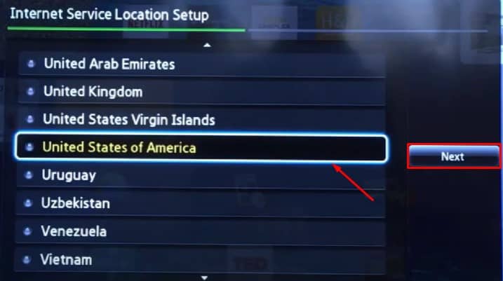 region settings on samsung tv