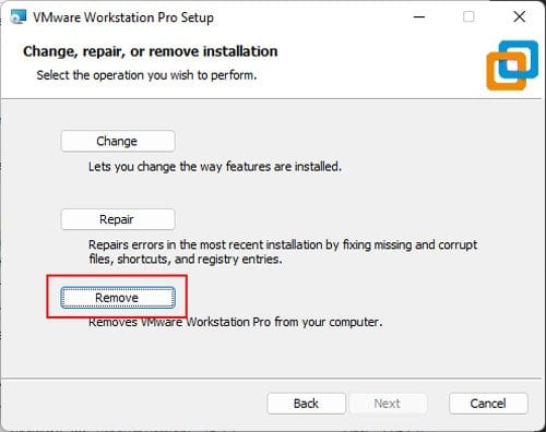 remove-vmware-workstation