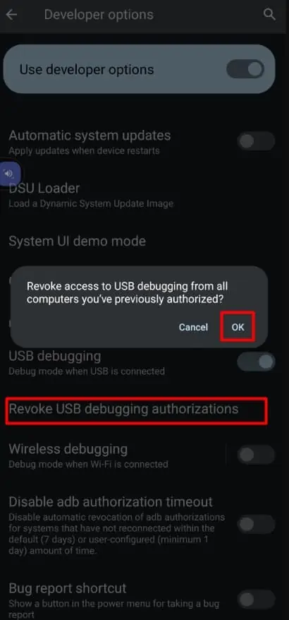 How to Fix “ADB Device Not Found” on Windows? 31 revoke-USB-debugging-authorizations