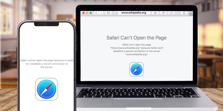 safari cannot establish secure connection on ipad