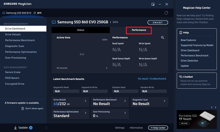 samsung magician perfromance