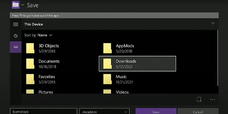 How to Install Mods on Xbox One 47 save-mod-on-download-folder-xbox