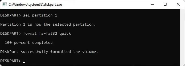 sel-partition-format-fsfat32-quick