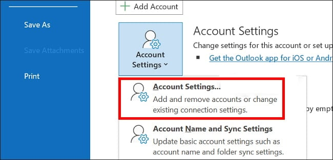 select-account-setting-to-add-account-on-outlook