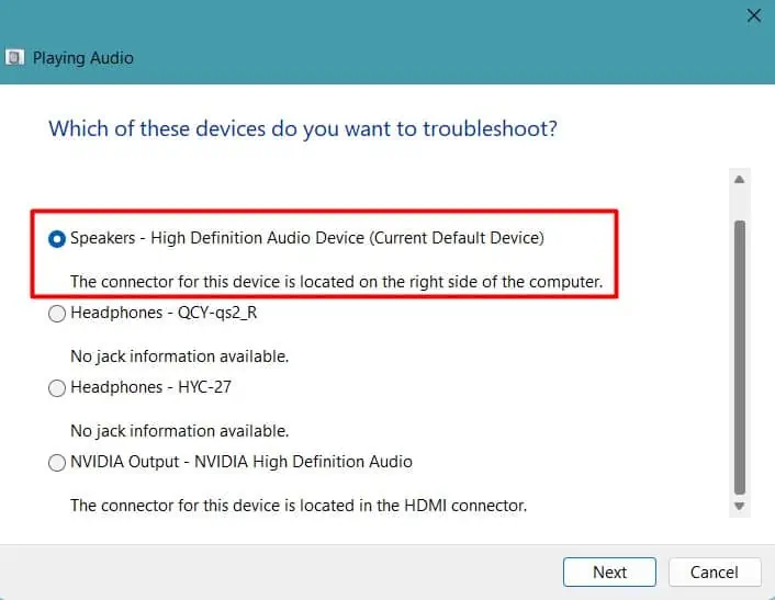 select-device-to-troubleshoot