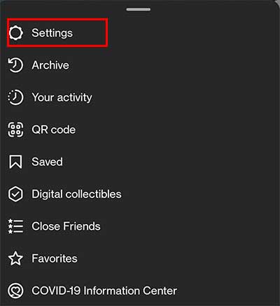 select-insta-settings