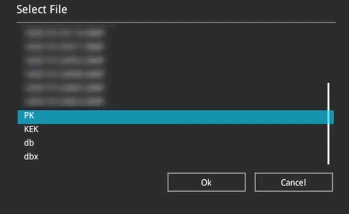 How to Enable or Disable Secure Boot for ASUS Motherboard 28 select-pk