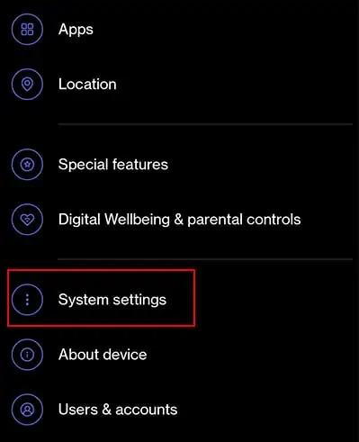 select-system-settings