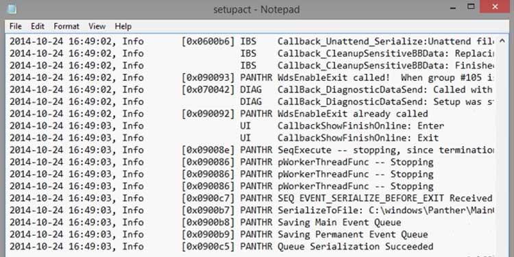 How to Fix the Invalid Data Access Trap Error in Windows 11 4 setupact log