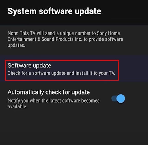 software update