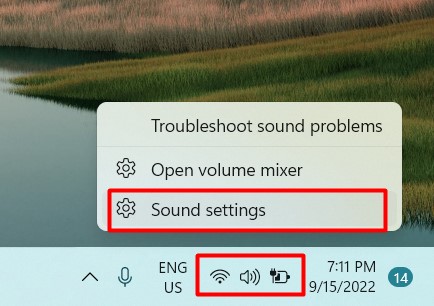 sound setting