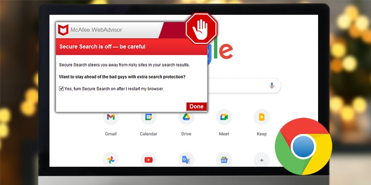 stop mcafee popups