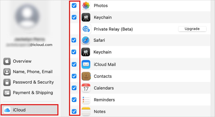sync-Mac-iCloud