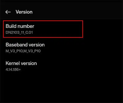 tap-the-build-number