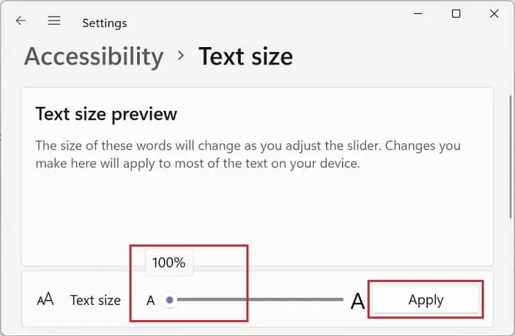 How to Reset Display Settings on Windows 62 text-size-to-default