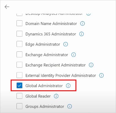 uncheck-roles-except-Global-Administrator