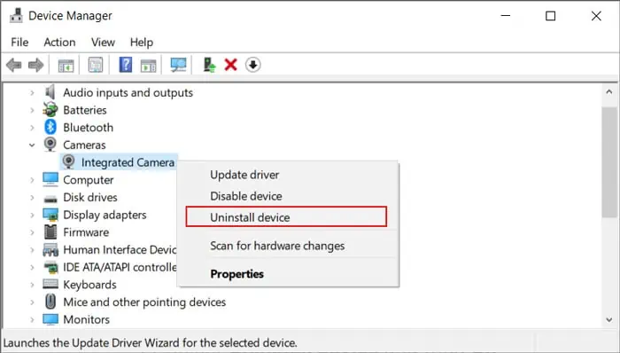 uninstall-camera-driver