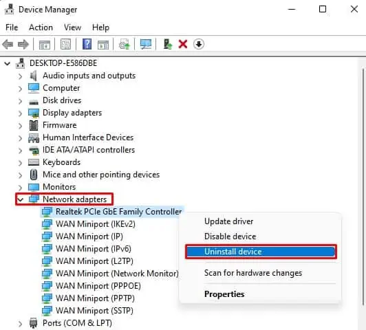 uninstall-network-driver