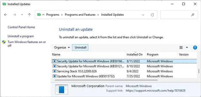 uninstall-recent-updates