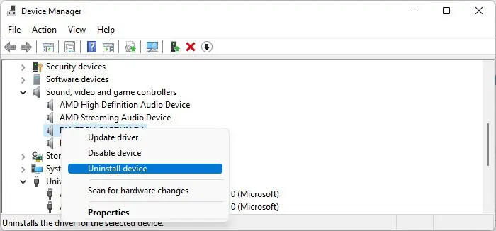uninstall-sound-device