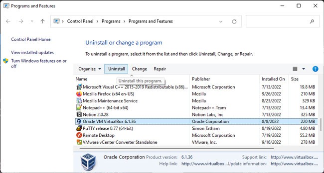uninstall-virtualbox-programs-and-features