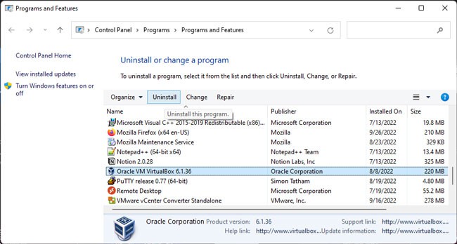 uninstall-virtualbox-programs-and-features