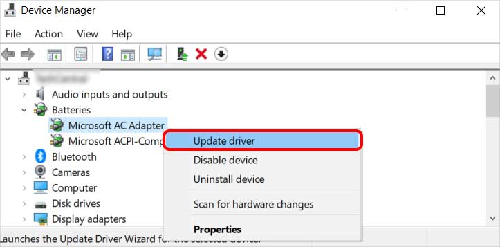 update-microsoft-driver-as-adaptor