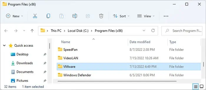 vmware-program-files