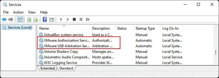 vmware-services