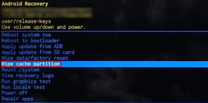 wipe-cache-partition