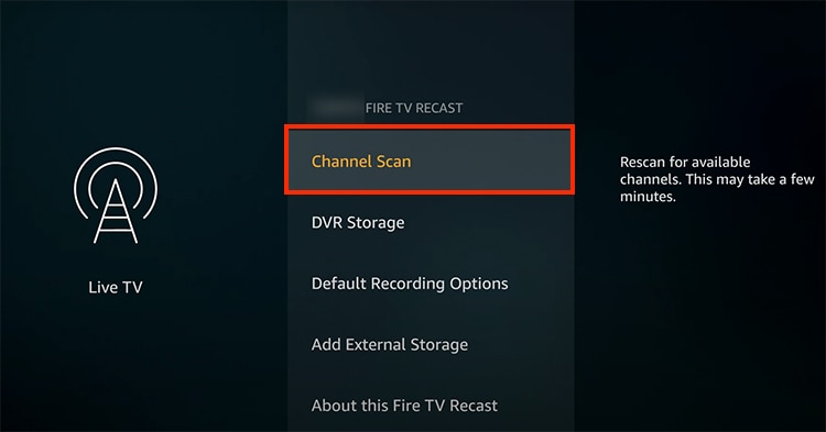 Click-on-Channel-Scan