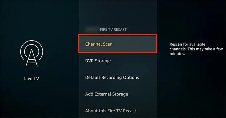 Click-on-Channel-Scan