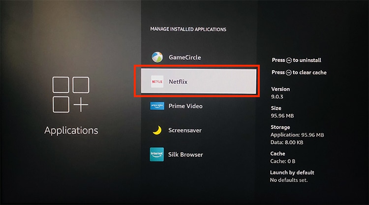 Click-on Manage-Installed-Applications-Netflix 