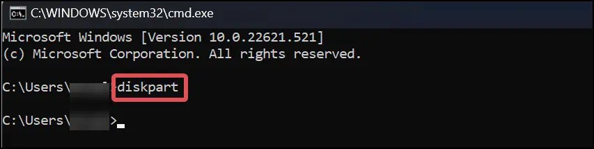 Diskpart-command
