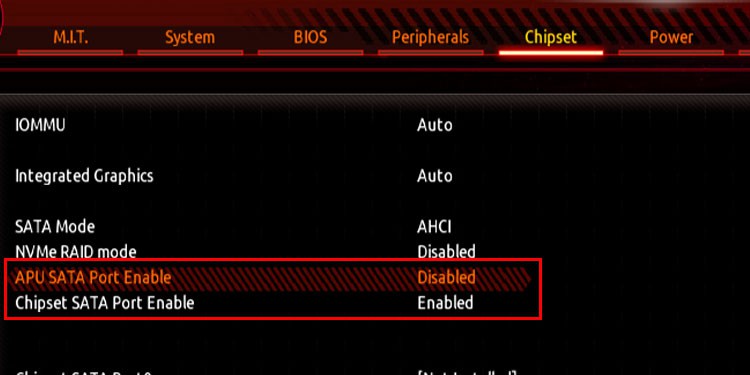 Enable Sata