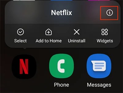Go-to App-Info icon