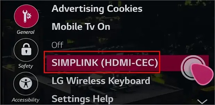 LG-TV-SIMPLINK (HDMI-CEC)